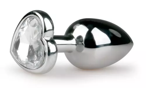 Silber Schmuck-Butt-Plug Herzform - SMALL 6.3 x 2.6 cm – 2/5