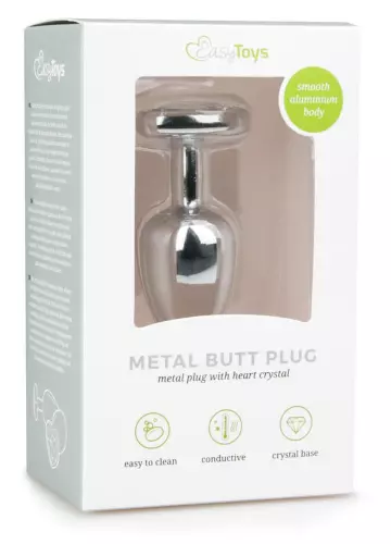 Silber Schmuck-Butt-Plug Herzform - SMALL 6.3 x 2.6 cm – 3/5