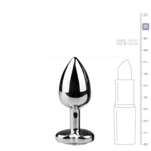 Silber Schmuck-Butt-Plug Herzform - SMALL 6.3 x 2.6 cm – 5/5