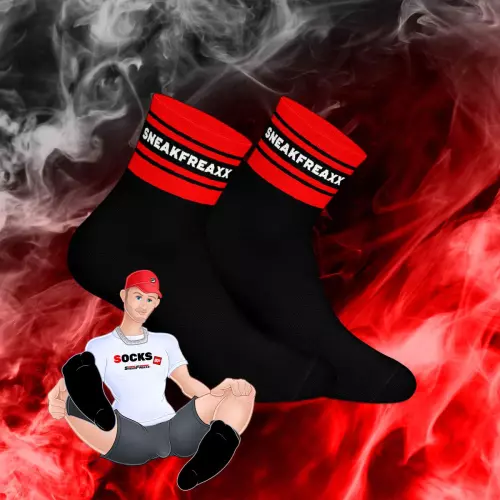 Socken Black Red Short Schwarz-Rot – 1/7