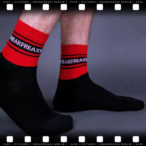 Socken Black Red Short Schwarz-Rot – 4/7