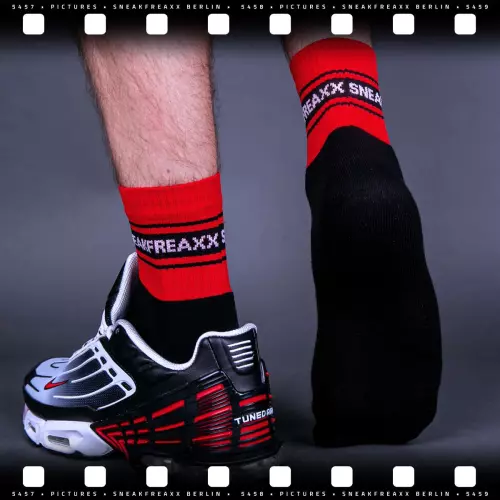 Socken Black Red Short Schwarz-Rot – 6/7