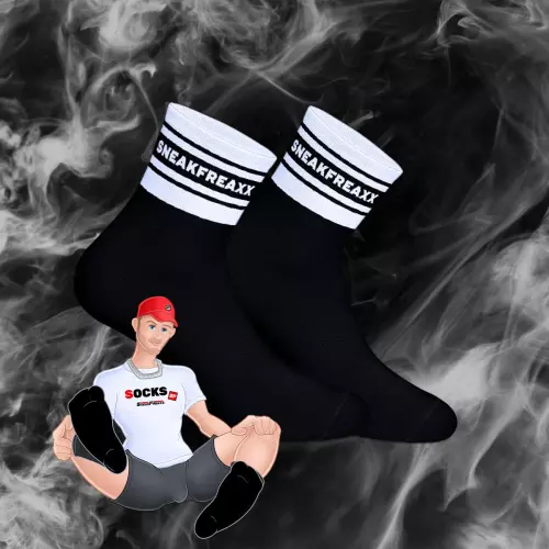 Socken Black White Short Schwarz-Weiß – 1/6