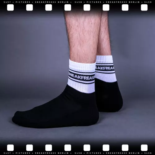 Socken Black White Short Schwarz-Weiß – 3/6