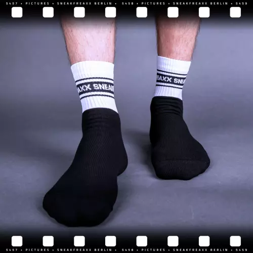 Socken Black White Short Schwarz-Weiß – 4/6