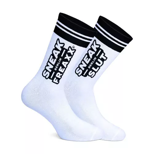 Socken Sneak Slut Weiß-Schwarz – 1/2