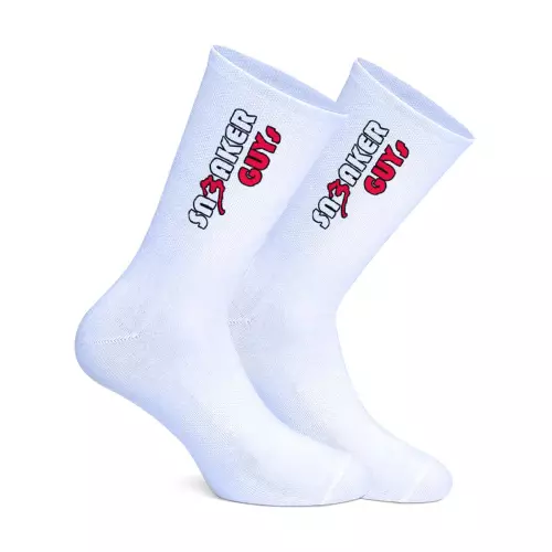 Socken Sneaker Guys Weiß-Rot – 1/2