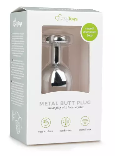 Silber Schmuck-Butt-Plug Herzform - Medium 7.1 x 3.2 cm – 3/5