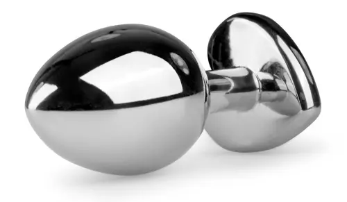 Silber Schmuck-Butt-Plug Herzform - Medium 7.1 x 3.2 cm – 4/5