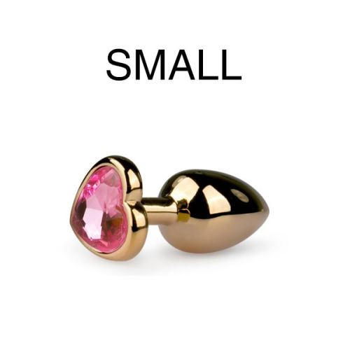 Schmuck-Plug Gold in Herzform - Small 6.3 x 2.6 cm