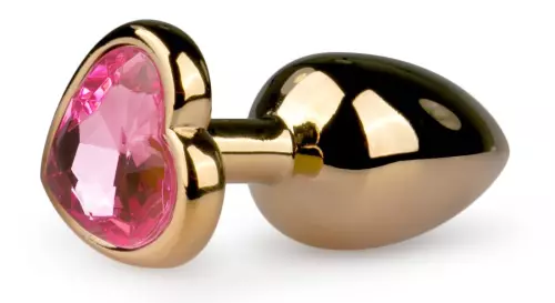 Analplug Schmuckstein Gold Herz - Small 6.3 x 2.6 cm – 4/5