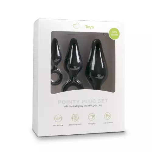 Set van 3 Pointy plugs 10 x 4.5 cm Zwart – 2/10