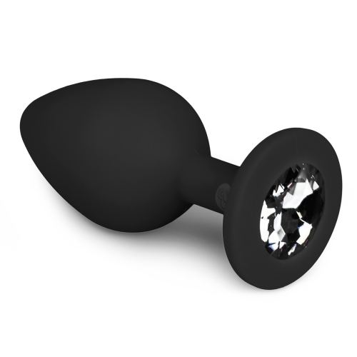 Schmuck-Plug Diamond schwarz 7 x 3,3 cm