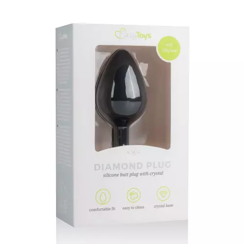 Schmuck-Plug Diamond schwarz 7 x 3,3 cm – 2/9