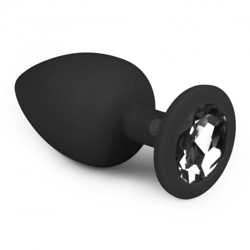 Schmuck-Plug Diamond Schwarz 8 x 4 cm