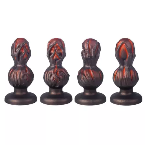 Plug Skullis XS 9 x 4 cm Rot-Schwarz – 2/3