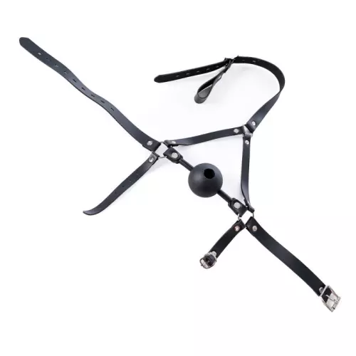 Durchbohrter Kugelknebel Enjoy Wax 49mm Schwarz – 1/8