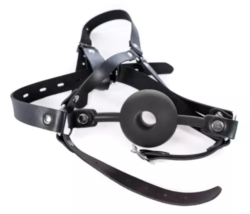 Durchbohrter Kugelknebel Enjoy Wax 49mm Schwarz – 2/8