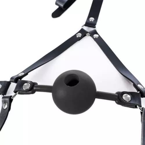 Durchbohrter Kugelknebel Enjoy Wax 49mm Schwarz – 6/8