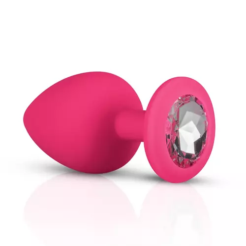 Set von 3 rosafarbenen Schmuck-Plugs Diamond – 4/8