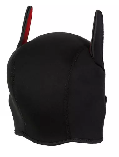 Neopren-Haube ENJOY PUPPY Schwarz-Orange – 3/4