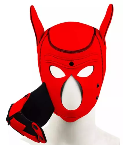 Puppy Fox Haube Neopren Rot-Schwarz – 4/6