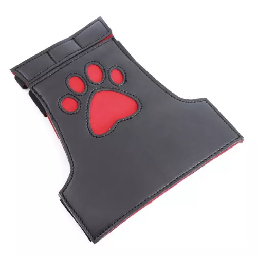 Puppy Dog Paw Handschuhe Schwarz-Rot – 3/7