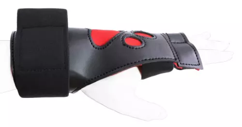 Puppy Dog Paw Handschuhe Schwarz-Rot – 6/7
