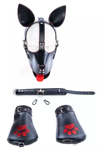 Puppy Kit 6-teilig Schwarz-Rot – 1/7