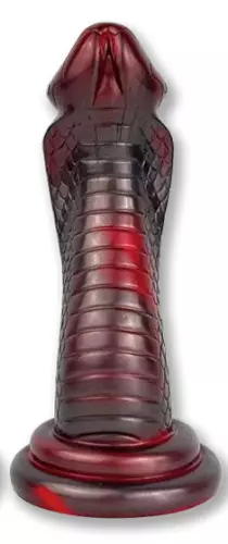 Cobra-Dildo 19 x 6cm Rot – 1/3