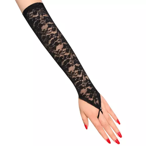 Lange Handschuhe Nessa Schwarz – 1/2