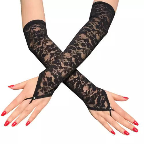 Lange Handschuhe Nessa Schwarz – 2/2
