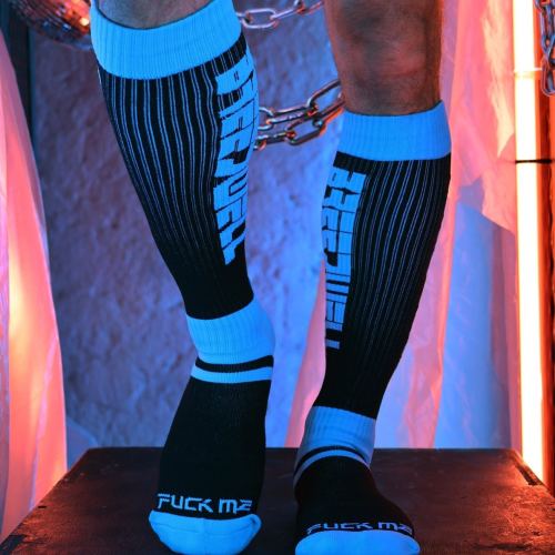 Chaussettes hautes Eternity Noir-Turquoise