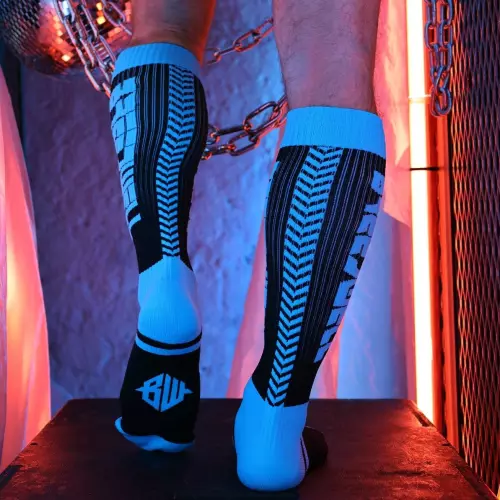 Hohe Socken Eternity Schwarz-Türkis – 2/5