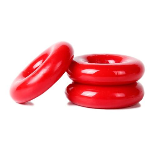 Set von 3 Cockrings Chubby Rot