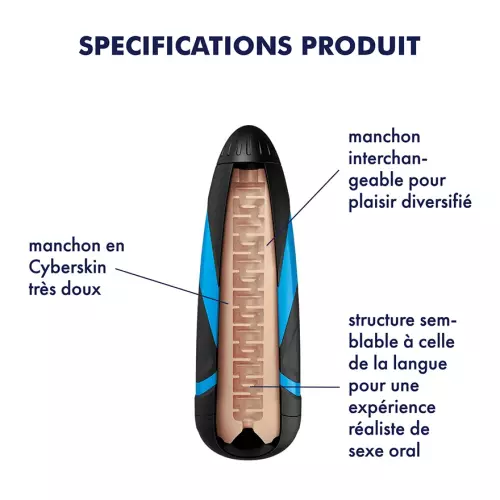 Lusty Tongues - Strukturiertes Einsatzelement für Satisfyer Men – 3/9