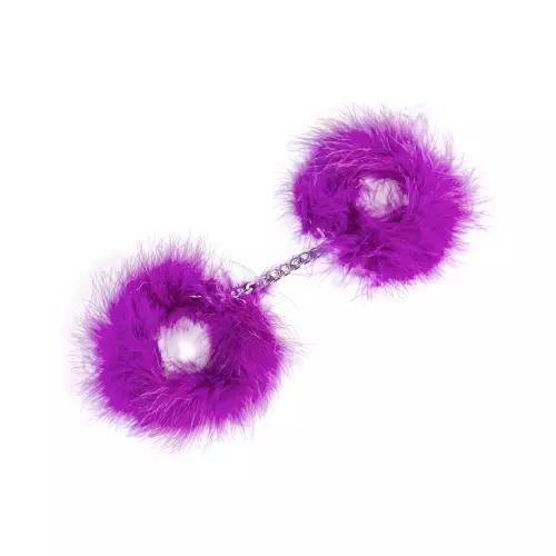 Federn-Handschellen Boa Feather Violett – 1/3