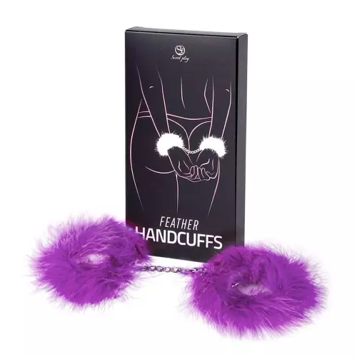 Federn-Handschellen Boa Feather Violett – 2/3