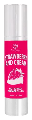 Lubrifiant Effet Chaud TOUCH & KISS Fraise à la crème 50ml