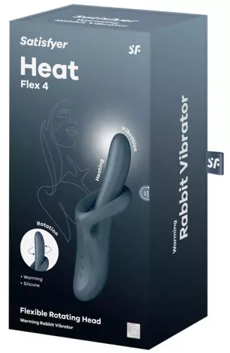 Vibrator Kaninchen Heat Flex 4 Grau – 2/6