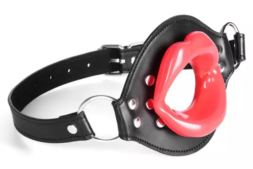 Knebel Lips Gag Schwarz-Rot – 1/4
