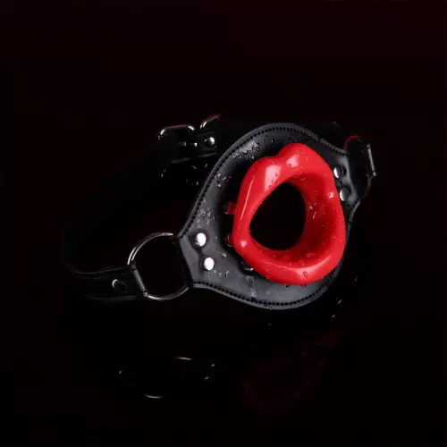 Knebel Lips Gag Schwarz-Rot – 3/4