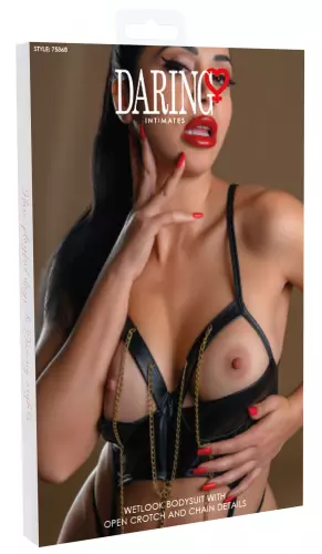 Hochgeschnittener Body Korsett Kayla Schwarz – 3/5