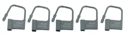 5er-Set nummerierte Vorhängeschlösser LOCK Schwarz – 1/3