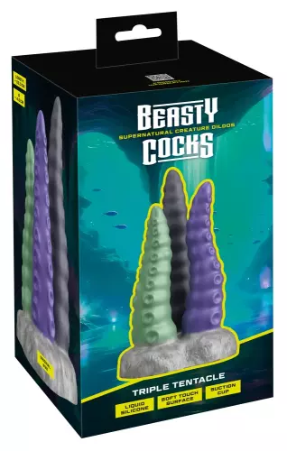 Triple Dildo Tri Tentak 19 x 9.5cm – 2/8