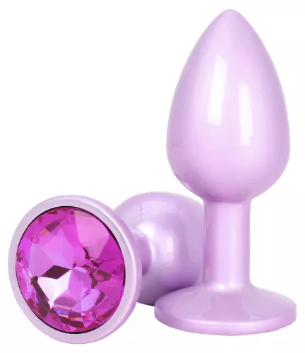 Plug Schmuckstein Shine like a star 6 x 2,7cm Rose – 1/4