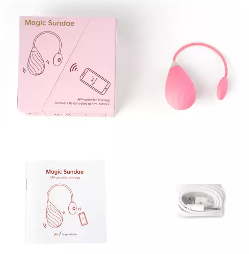 Verbundenes Vibrationsei Magic Sundae 6 x 3,5cm Rosa – 3/6