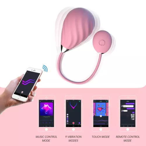 Verbundenes Vibrationsei Magic Sundae 6 x 3,5cm Rosa – 5/6