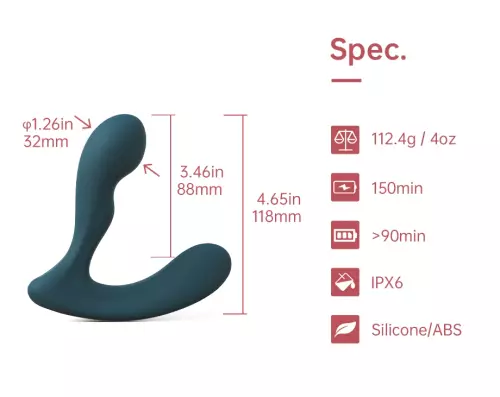 Verbundener Prostatastimulator Solstice X 9 x 3,2cm – 6/6
