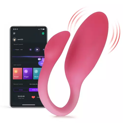 Verbundenes vibrierendes Ei Flamingo Max 7,5 x 3,2cm Rosa – 1/6